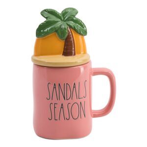 RAE DUNN Sandal Season Figural Lidded Mug